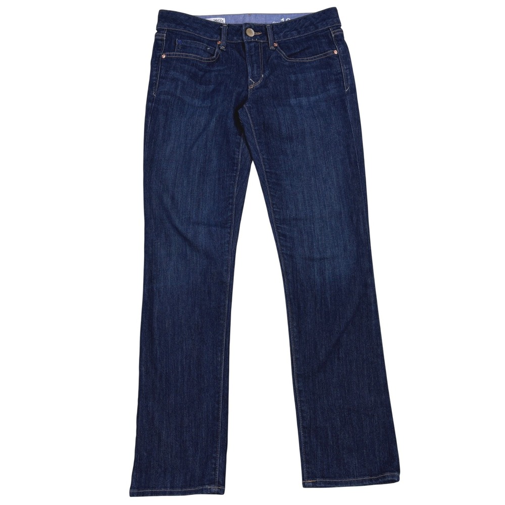Gap 1969 Real Straight Womens Jeans 26/2a Dark Indigo Blue Denim Mid Rise